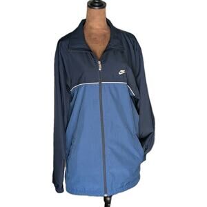 Nike Windbreaker Jacket Mens L Blue Colorblock Blokecore Terrace